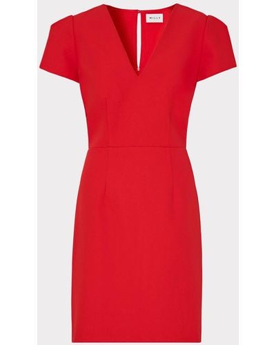 MILLY Cady Atalie Dress - Red