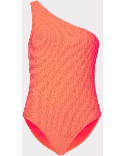 MILLY Joni One Shoulder One Piece - Pink