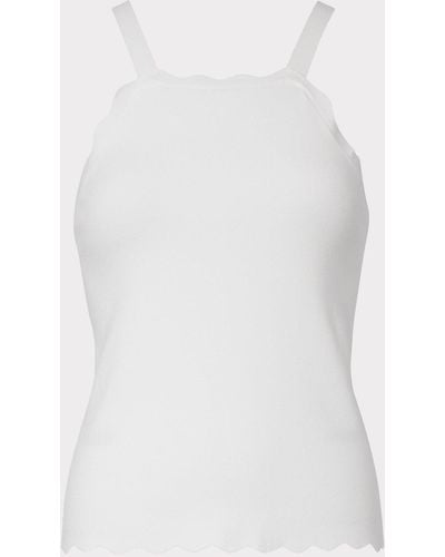 MILLY Scallop Tank - White