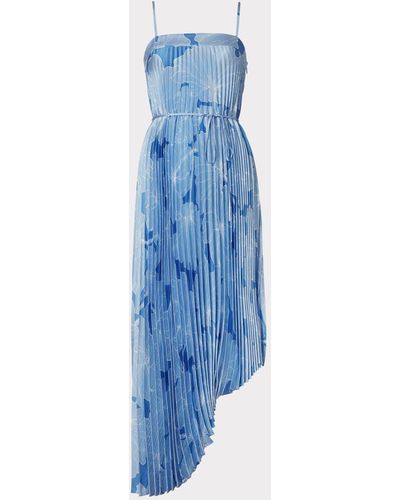 MILLY Irene Waterlily Print Dress - Blue