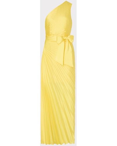 MILLY Estelle Satin Dress - Yellow