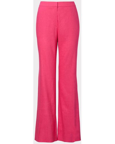 MILLY Lennon Linen Pant - Pink