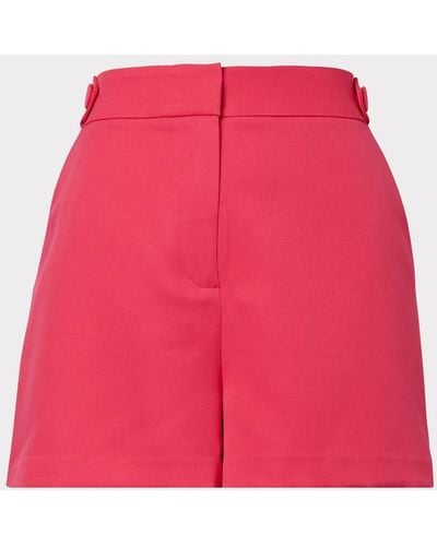 MILLY Aria Cady Button Shorts - Pink