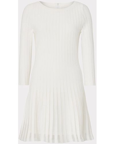 MILLY Tabitha Sheer Godet Mini Dress - White