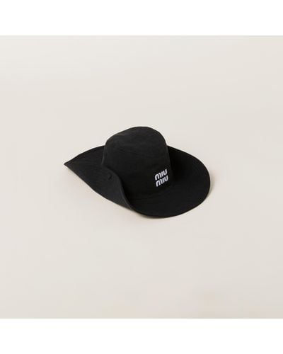 Miu Miu Denim Hat - Black