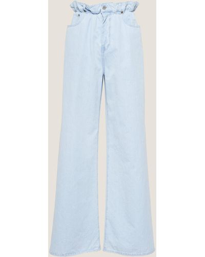 Miu Miu Ruffled Wide-leg Jeans - Blue