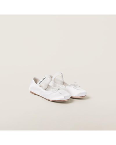 Miu Miu Ballet Flats - White