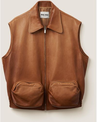 MIUMIU LEATHER VEST STYLE 728