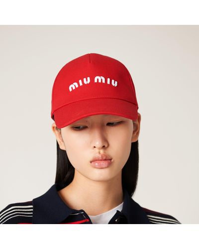 Red Miu Miu Hats for Women | Lyst