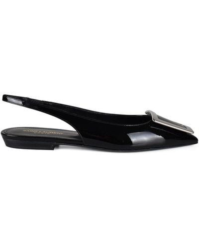 Saint Laurent Ballerine slingback Maxine in pelle - Nero