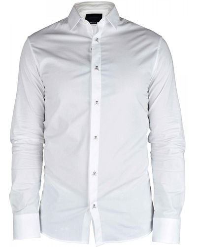 Philipp Plein Ls Skull Shirt - White