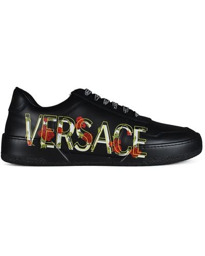 Versace Sneakers Black Floral - Schwarz