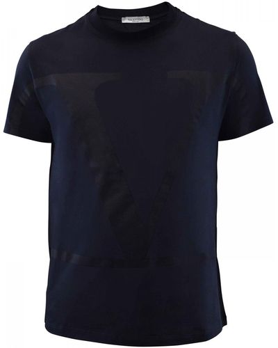 Valentino Garavani Camiseta logo V - Azul