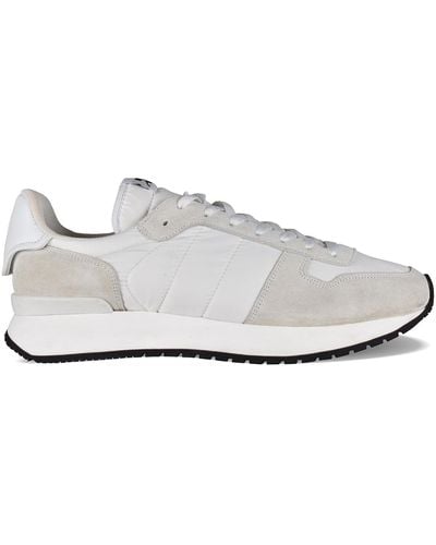 Courreges Bi-material Sneakers - White