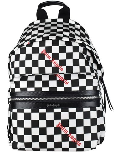 Palm Angels Checkerboard Backpack - Black