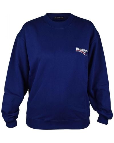 Balenciaga Sweatshirt Political - Bleu