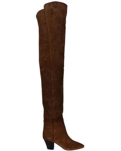 Saint Laurent Thigh-high Boots - Brown