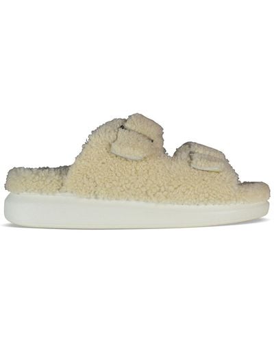 Alexander McQueen Chanclas Shearling-lined - Metálico