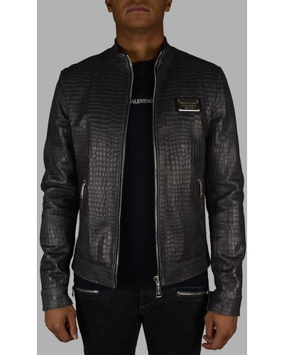 Philipp Plein Leather jackets for Men | Online Sale up to 60% off | Lyst