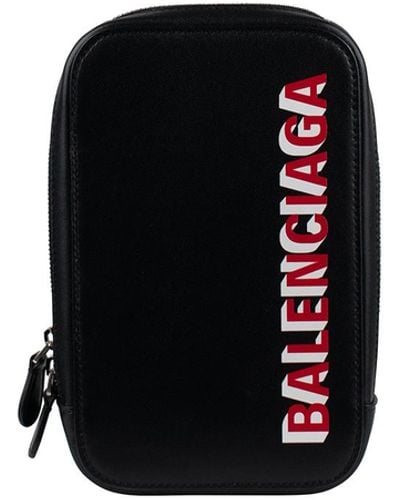 Balenciaga Cash Zip Phone Holder - Black