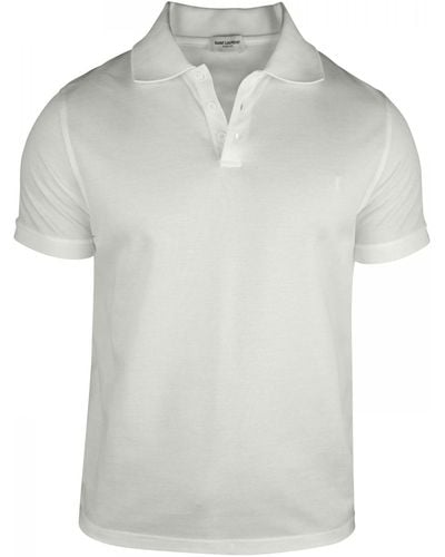 Saint Laurent Cassandre Polo Shirt - White