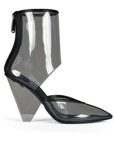 Balmain Transparent Ankle Boot 95 - Black