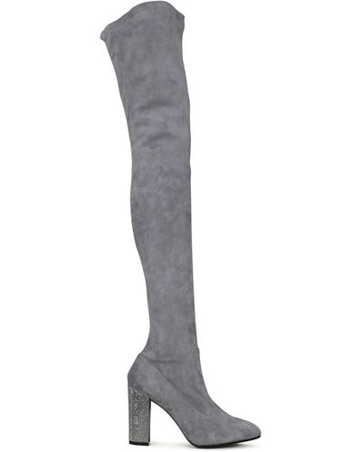 Rene Caovilla Thigh High Boots - Gray