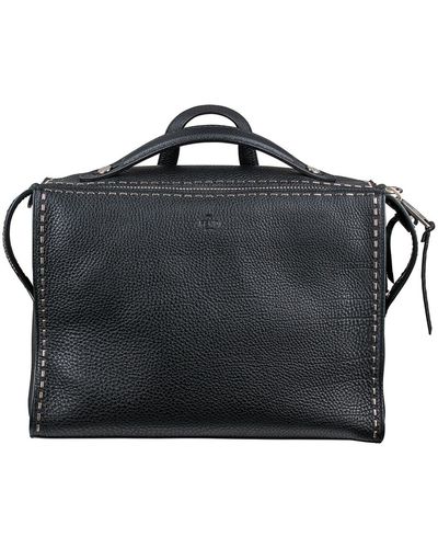 Fendi Black Leather Bags for Men for sale