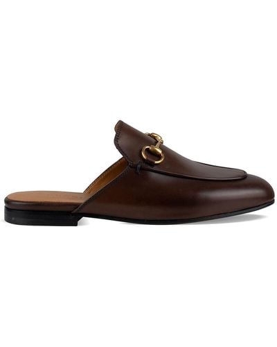 Gucci Princetown Slippers - Brown