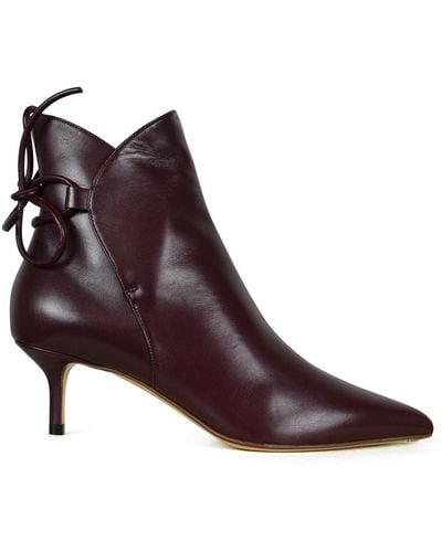 Francesco Russo Leather Boots - Purple