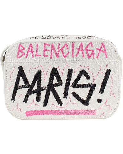 Balenciaga women's signature small camera bag bb monogram coated canvas in  beige-Via Manzoni