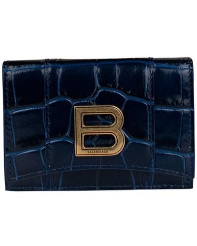 Balenciaga Hourglass Brieftasche - Blau
