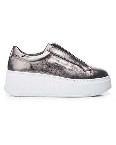 Moda In Pelle B.axell Pewter Leather - Grey