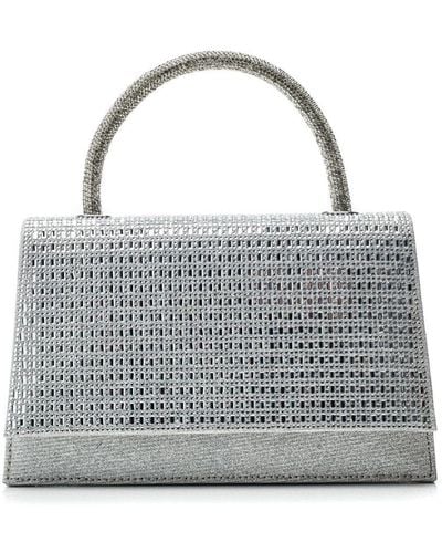 Moda In Pelle Rubiana Bag Silver Textile - Grey