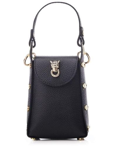 Moda In Pelle Joie Bag Black And Gold Metallic Leather