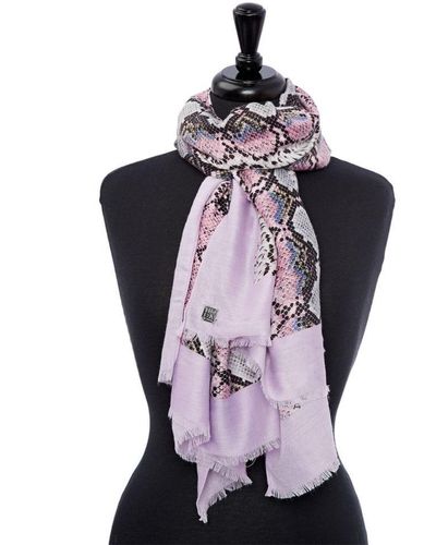 Moda In Pelle Lottiescarf Purple Snake Fabric