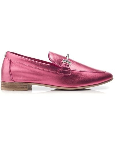 Moda In Pelle Fayee Fuschia Leather - Pink