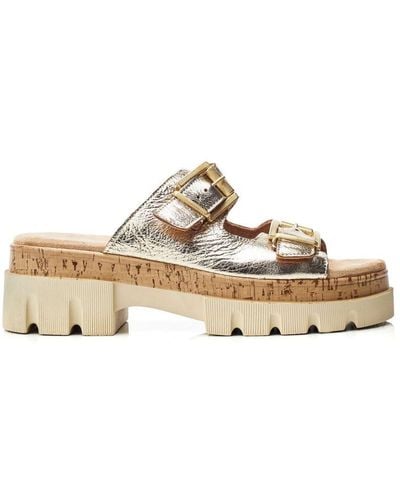 Moda In Pelle Octina Gold Leather - Natural