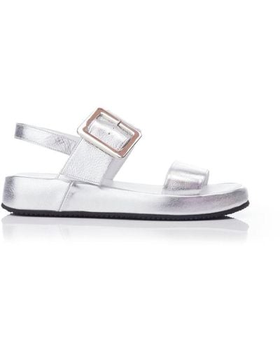 Moda In Pelle B.force Silver Leather - White