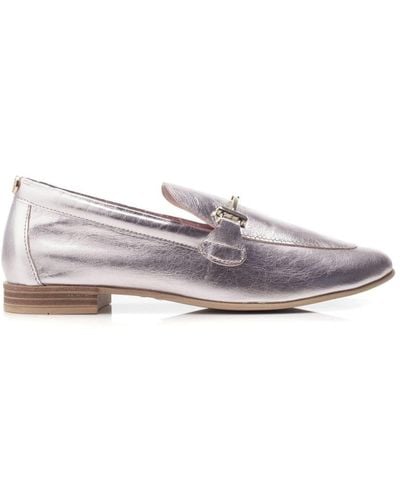 Moda In Pelle Fayee Rose Gold Leather - Grey