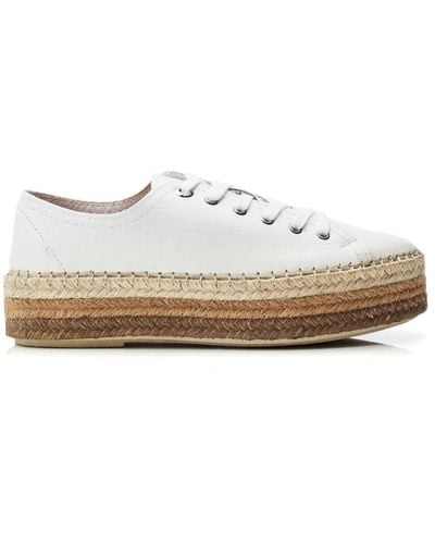 Moda In Pelle Braidee White Taupe Leather