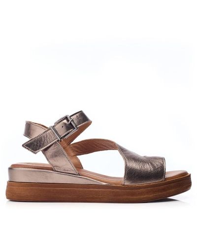 Moda In Pelle Palmers Pewter Leather - Brown