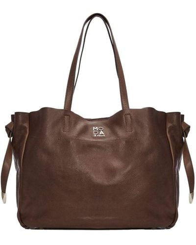 Moda In Pelle Indie Bag Dark Tan Leather - Brown