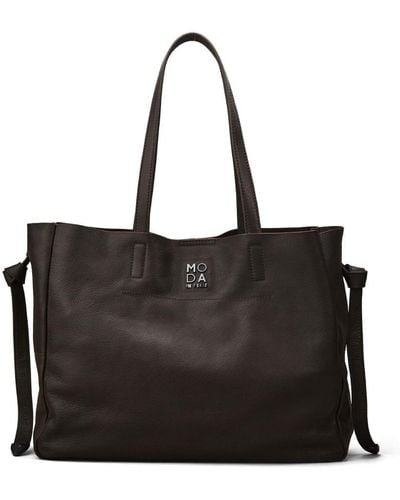 Moda In Pelle Indie Bag Khaki Leather - Black