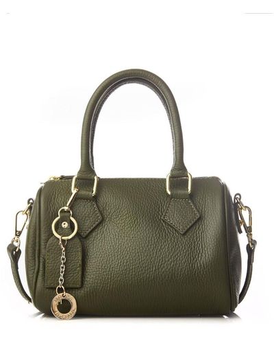 Moda In Pelle Bowlette Bag Khaki Leather - Green