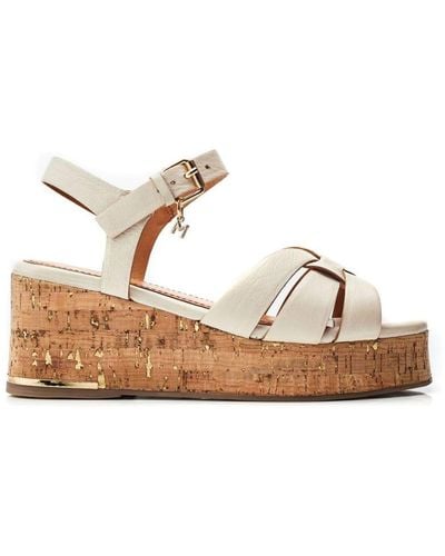 Moda In Pelle Poppiee Off White Leather - Brown