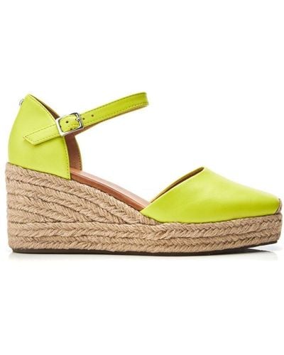 Moda In Pelle Gialla Lime Green Leather - Yellow