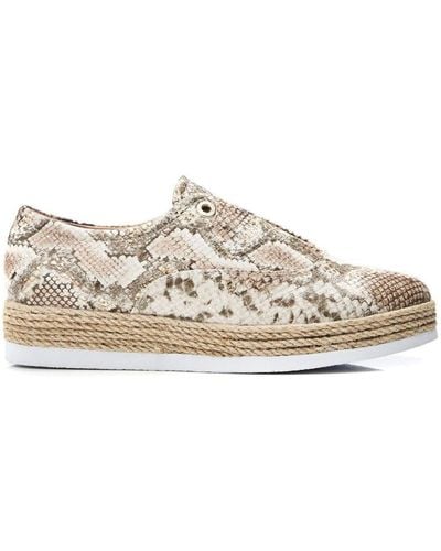 Moda In Pelle Felicie Natural - Gold Snake Print Leather