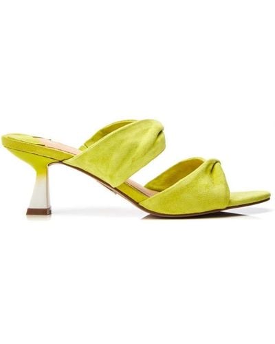 Moda In Pelle Loola Lime Green Suede - Yellow