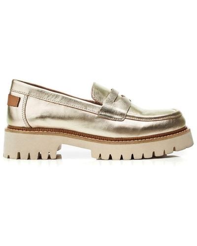Moda In Pelle B.winston Gold Leather - Natural